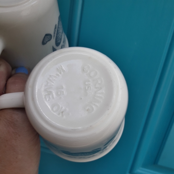 Vintage Mug Corning Ware Blue Heart Country - Picture 8 of 10